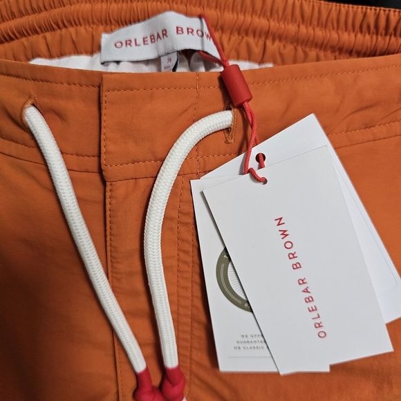 $325 Orlebar Brown Standard Swim Shorts Men's Size 28 Dark Papaya Orange... - Picture 10 of 12